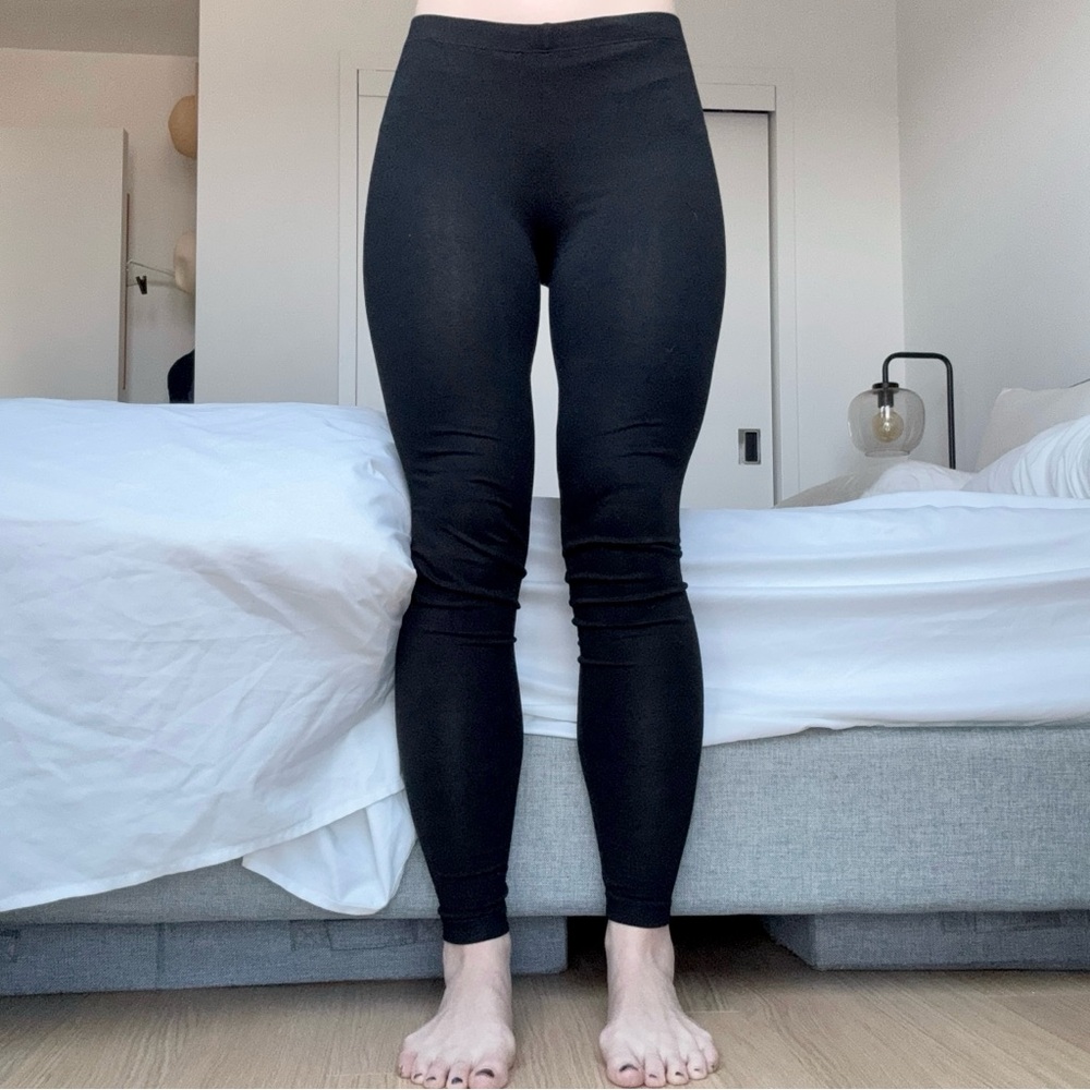 Forever 21 Classic Black Women's leggings tights minimalist grunge Y2K stretch
